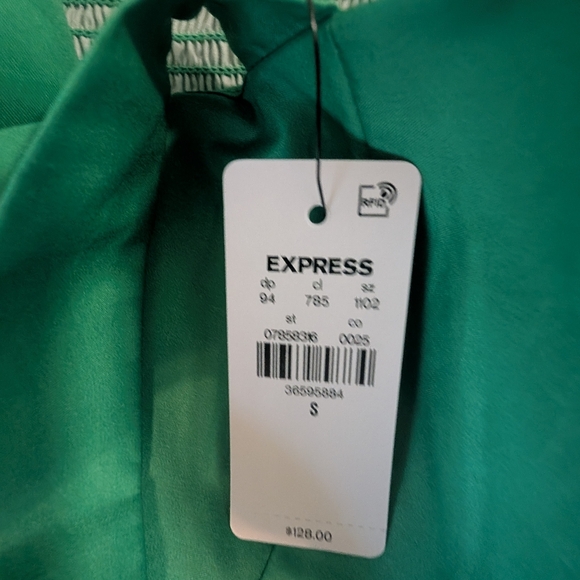 NWT Small Express Floral Square Neck Bow Back Tiered Maxi Dress - Picture 9 of 9